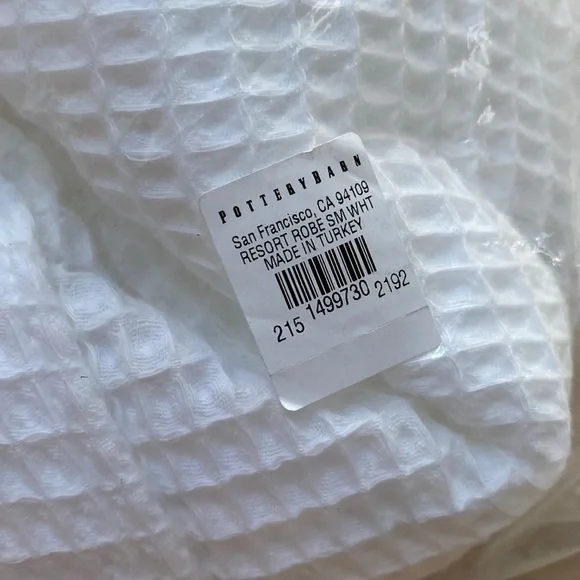 Pottery Barn waffle weave resort cotton terry bathrobe
